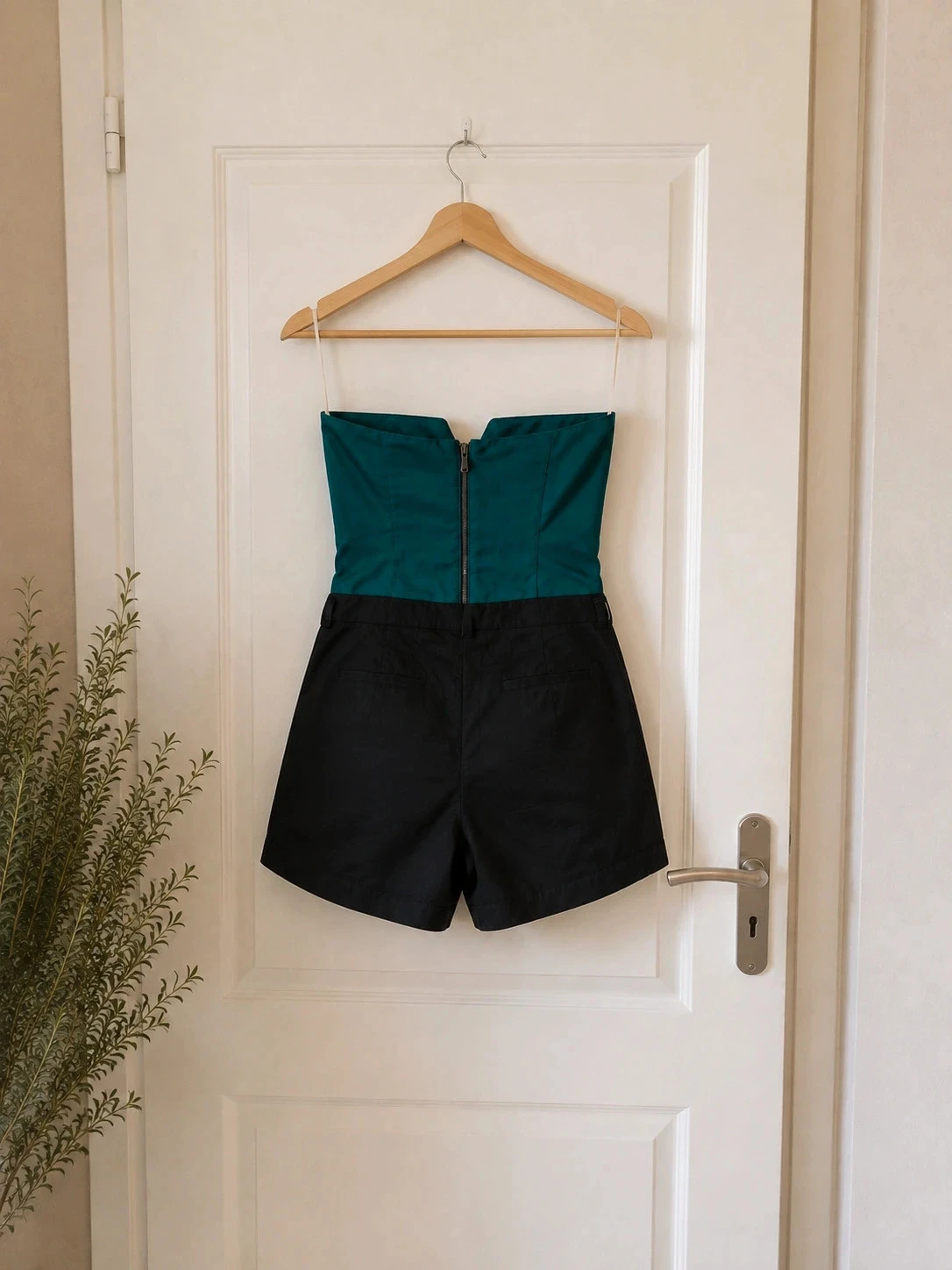 💚 Combi-short Naf Naf com estampa gráfica Verde e Preto – Tamanho M – Muito bom estado – photo 4